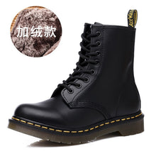 Load image into Gallery viewer, Coturno Men Martin Leather shoes High Top Fashion Winter Warm Snow shoes Dr. Motorcycle Ankle Boots Couple Unisex Doc boots
