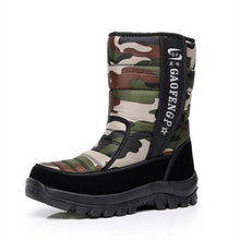 Load image into Gallery viewer, Men snow boots camouflage platform men winter shoes high quality warm non-slip waterproof men winter boots for -40 degrees
