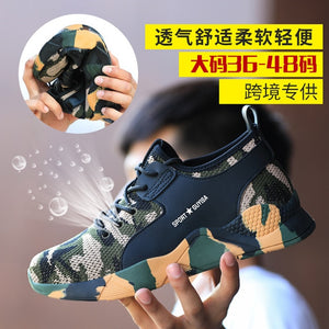Men Work Safety Shoes Men Outdoor Steel Toe Footwear Military Combat Ankle Boots Indestructible Stylish breathable Sneakers