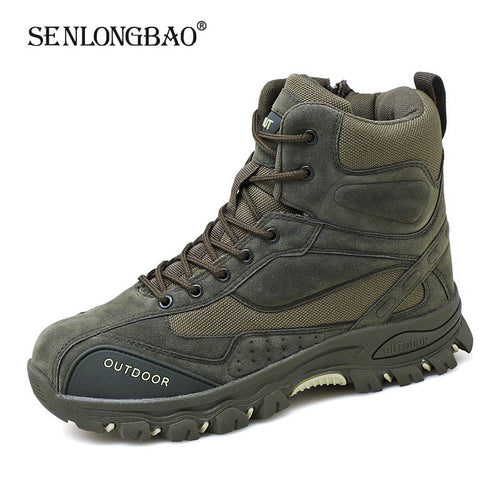 New Autumn Winter Men Boots Military Rubber Combat Ankle Boots Fashion Men Sneakers Casual Shoes Outdoor Work Safety Boots 39-47