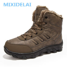 Load image into Gallery viewer, MIXIDELAI 2019 New Men Boots Winter Outdoor Sneakers Mens Snow Boots keep Warm Plush Boots Plush Ankle Snow Work Casual Shoes